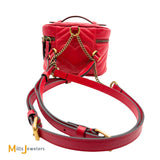 Gucci GG Marmont Mini Vanity Red Leather Backpack