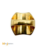 14K Yellow Gold Turquoise Mosaic Ring Size 9.5