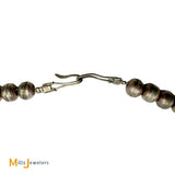 Vintage Signed R Sterling Silver 925 Turquoise and Mother of Pearl Inlay Bluebird Squash Blossom Necklace 25"