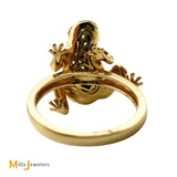 EFFY Safari 14K Yellow Gold 1.32ctw Tsavorite, 1.11ctw Sapphire & 0.095ctw Diamond Frog Ring Size 7