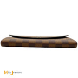 Louis Vuitton Sarah Damier Ebene Canvas and Leather Snap Wallet N63209