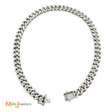 Sterling Silver 925 Cubic Zirconia Cuban Chain 22” Necklace
