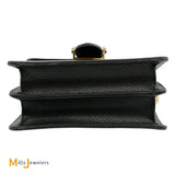 Gucci Black Calfskin Leather Dollar Small Interlocking G Crossbody Bag
