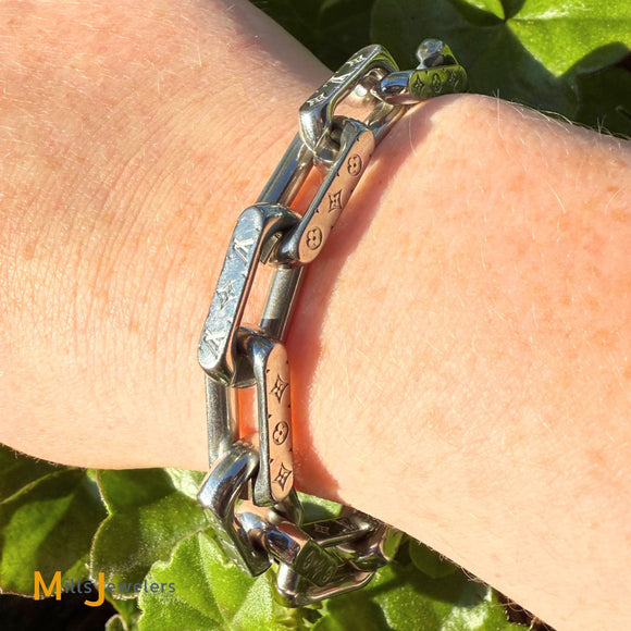 Louis Vuitton Monogram Links Chain Stainless Steel 6.5