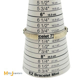 Multi Stone Sterling Silver 925 Cuff Bracelet