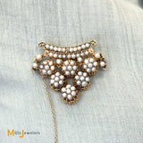 Antique 18K Yellow Gold Pearl Art Deco Brooch