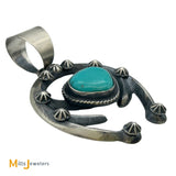 Chimney Butte Navajo Sterling Silver 925 Turquoise Naja Pendant