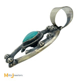 Chimney Butte Navajo Sterling Silver 925 Turquoise Naja Pendant