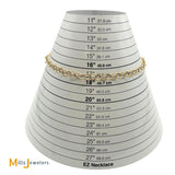 14K Yellow Gold Round Link Chain 17"