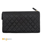 Chanel Black Quilted Caviar Leatherboy Zipper Pouch Medium 2018-2019