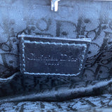 Vintage Christian Dior Satin Frame Mini Saddle Clutch Handbag Black 2002