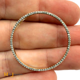 Signed 14K Yellow Gold 0.21ctw Diamond Pave Circle Pendant