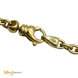 18K Yellow Gold 6.34ct Cushion Cut Green Citrine and 1.38ctw Diamond Heart Lock and Key Charm Necklace 16"