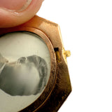 Antique 14K Yellow Gold Photo Keepsake Locket Necklace 16"