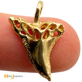 Vintage 14k Yellow Gold Shark Tooth Slide Pendant