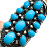 Paul Livingston Navajo Sterling Silver 925 Sleeping Beauty Turquoise Ring Size 7