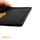 Christian Dior Calfskin Leather D-Fence Black Card Holder