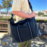 Gucci GG Web Black Nylon XL Duffle Weekender Bag 2015