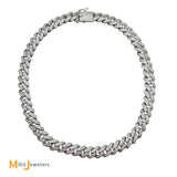 Sterling Silver 925 Cubic Zirconia Cuban Chain 22” Necklace