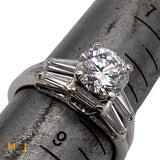 Platinum 1.89ct GIA Round Brilliant D Color VS1 Diamond Bridal Set Size 8.25