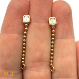 EFFY 14K Yellow Gold 0.49ctw Lab Grown Diamond Post Bead Dangle Earrings