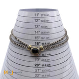 David Yurman 14KYG & 925 SS Black Onyx Albion Double Wheat Chain Necklace