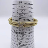 David Yurman 14K Yellow Gold 0.50ctw Diamond Cable Cuff Bracelet