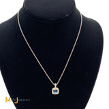 David Yurman Petite Albion 1.83ct Topaz 0.17cts Diamond Pendant Necklace