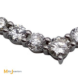 14K White Gold 0.90ctw Diamond V Necklace