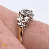 14K Yellow and White Gold 0.66ctw Diamond Engagement Wedding Ring Size 5.5