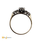 14K Yellow and White Gold 0.66ctw Diamond Engagement Wedding Ring Size 5.5