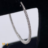 14K White Gold 0.49ctw Diamond Half Inside Out Hoop Earrings