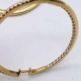 18K Yellow Gold 1.56ctw Diamond Hoop Earrings