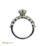 GIA Certified 14K White Gold 1.19ct Pear Brilliant Diamond 1.49ctw Ring Size 4