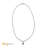 14K White Gold 1.63ct GIA-Certified Round Brilliant Diamond Pendant Necklace