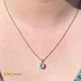 14K White Gold 1.63ct GIA-Certified Round Brilliant Diamond Pendant Necklace