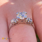 14Kwg GIA-Certified 1.17ct Old European Brilliant Cut Diamond Ring Size 6.75