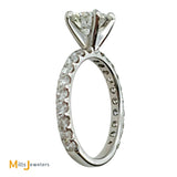 14K White Gold GIA Certified 1.21ct Round Brilliant Diamond Solitaire Engagement Ring Size 5