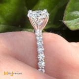 14K White Gold GIA Certified 1.21ct Round Brilliant Diamond Solitaire Engagement Ring Size 5
