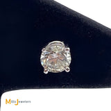 14K White Gold 1.70ctw Natural Diamond Stud Screw Back Earrings