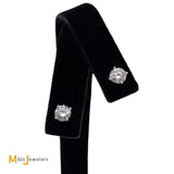 14K White Gold 1ctw D Color SI2 GIA-Certified Natural Diamond Stud Earrings