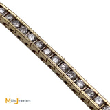 14K Yellow Gold 1.89ctw Round Brilliant Diamond Tennis Bracelet