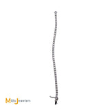 14K White Gold 9.02ctw Natural Round Brilliant Diamond Tennis Bracelet