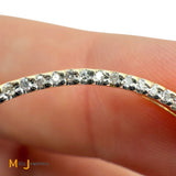 Signed 14K Yellow Gold 0.21ctw Diamond Pave Circle Pendant