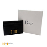 Christian Dior Calfskin Leather D-Fence Black Card Holder