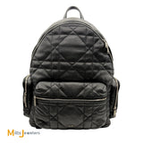 Dior Noir Quilted Cannage Leather Backpack 2024