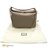 Gucci GG Supreme Monogram Coated Canvas Linea A Hobo Large Canvas Shoulder Bag