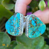 Signed DW Navajo Sterling Silver 925 Turquoise Earrings