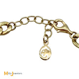 EFFY 14K Yellow Gold 0.30ctw Diamond Pave Heart Link Bracelet 7.5"