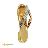 14K Two-Tone Flip-Flop Sandal 0.09ctw Diamond Pendant